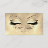 Makeup Eyebrows Lashes Glitter Diamond Gold Mary Visitekaartje (Voorkant)