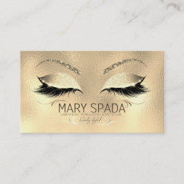 Makeup Eyebrows Lashes Glitter Diamond Gold Mary Visitekaartje