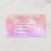 Makeup Eyebrows Lashes Glitter Diamond Gold Pink Visitekaartje (Achterkant)