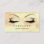 Makeup Eyebrows Lashes Glitter Diamond Gold Sepia Visitekaartje (Voorkant)