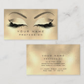Makeup Eyebrows Lashes Glitter Diamond Gold Sepia Visitekaartje (Voorkant / Achterkant)