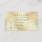 Makeup Eyebrows Lashes Glitter Diamond Gold VIP Visitekaartje (Achterkant)