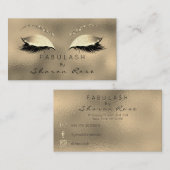Makeup Eyebrows Lashes Glitter Diamond Gold Visitekaartje (Voorkant / Achterkant)