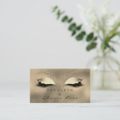 Makeup Eyebrows Lashes Glitter Diamond Gold Visitekaartje (Staand voorkant)