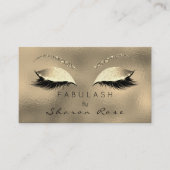 Makeup Eyebrows Lashes Glitter Diamond Gold Visitekaartje (Voorkant)
