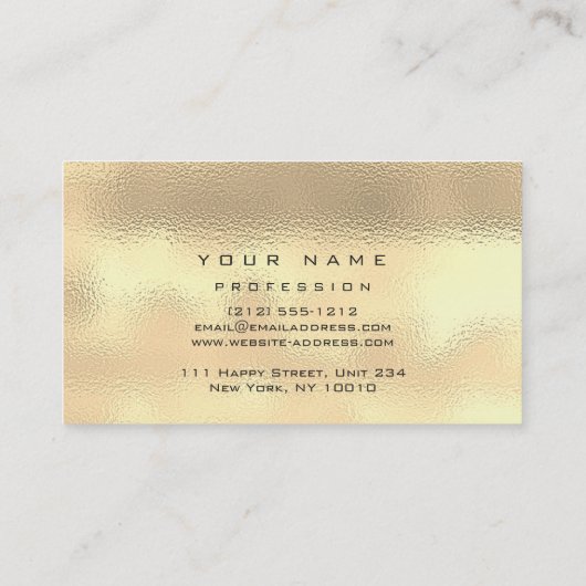 Makeup Eyebrows Lashes Glitter Diamond Sparkly VIP Visitekaartje (Achterkant)