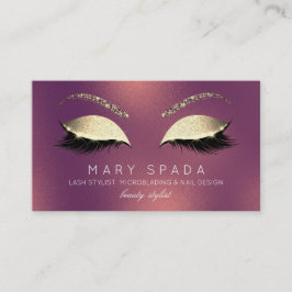 Makeup Eyebrows Lashes Glitter Frozen Gold Copper Visitekaartje