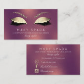 Makeup Eyebrows Lashes Glitter Frozen Gold Copper Visitekaartje (Voorkant / Achterkant)
