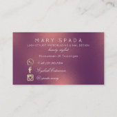 Makeup Eyebrows Lashes Glitter Frozen Gold Copper Visitekaartje (Achterkant)