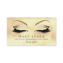 Makeup Eyebrows Lashes Glitter Glass Gold Custom