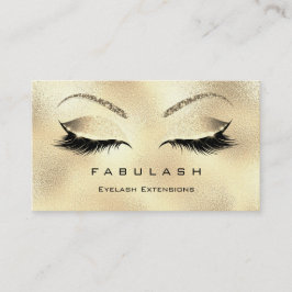 Makeup Eyebrows Lashes Glitter Glass VIP Gold Logo Visitekaartje