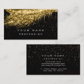 Makeup Eyebrows Lashes Glitter Metallic Black Gold Visitekaartje (Voorkant / Achterkant)