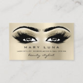 Makeup Eyebrows Lashes Glitter Metallic Eyes Visitekaartje (Voorkant)