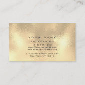 Makeup Eyebrows Lashes Glitter Metallic Faux Gold Visitekaartje (Achterkant)