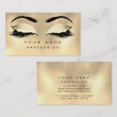 Makeup Eyebrows Lashes Glitter Metallic Glam Gold Visitekaartje (Voorkant / Achterkant)