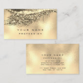 Makeup Eyebrows Lashes Glitter Metallic Glam Gold Visitekaartje (Voorkant / Achterkant)