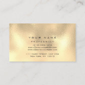 Makeup Eyebrows Lashes Glitter Metallic Glam Gold Visitekaartje (Achterkant)