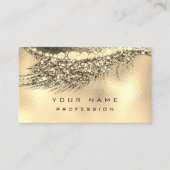 Makeup Eyebrows Lashes Glitter Metallic Glam Gold Visitekaartje (Voorkant)
