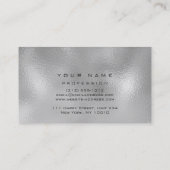 Makeup Eyebrows Lashes Glitter Metallic Glam Gray Visitekaartje (Achterkant)