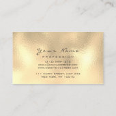 Makeup Eyebrows Lashes Glitter Metallic Lux Gold Visitekaartje (Achterkant)