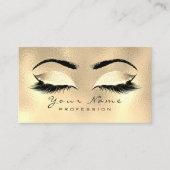 Makeup Eyebrows Lashes Glitter Metallic Lux Gold Visitekaartje (Voorkant)