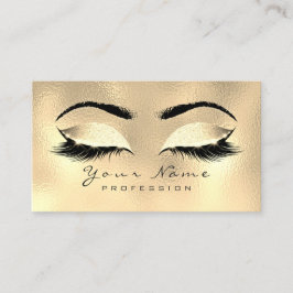 Makeup Eyebrows Lashes Glitter Metallic Lux Gold Visitekaartje