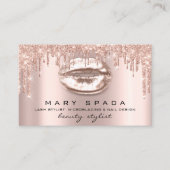 Makeup Eyebrows Lashes Gold Drives Kus Lips Roos Visitekaartje (Voorkant)