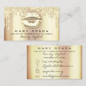 Makeup Eyebrows Lashes Gold Drives Kus Lips Visitekaartje (Voorkant / Achterkant)