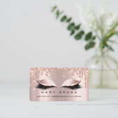 Makeup Eyebrows Lashes Pink Rose Lux Visitekaartje (Staand voorkant)