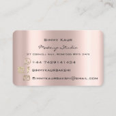 Makeup Eyebrows Lashes Pink Rose Spark Kiss LIps B Visitekaartje (Achterkant)