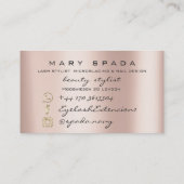 Makeup Eyebrows Lashes Pink SPA WELLNESS Nails Visitekaartje (Achterkant)