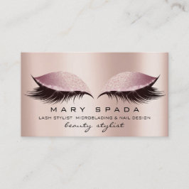 Makeup Eyebrows Lashes Pink SPA WELLNESS Nails Visitekaartje