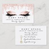 Makeup Eyebrows Lashes Pink White Spark Nails Visitekaartje (Voorkant / Achterkant)
