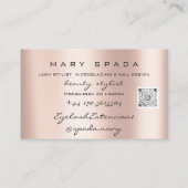 Makeup Eyebrows Lashes Roos Drift Kiss Lips QRCode Visitekaartje (Achterkant)