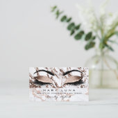 Makeup Eyebrows Lashes Roos Gold Marble Copper Visitekaartje (Staand voorkant)