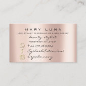 Makeup Eyebrows Lashes Roos Gold Pink Blush Visitekaartje (Achterkant)