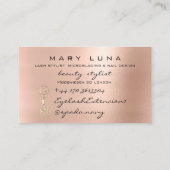 Makeup Eyebrows Lashes Roos Gold Pink Social Visitekaartje (Achterkant)