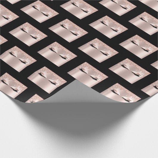 Makeup Eyebrows Lashes Roos Spark Bridal Sweet16th Cadeaupapier (Hoek)