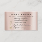 Makeup Eyebrows Lashes Roze Micorblading Nails Visitekaartje (Achterkant)