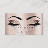 Makeup Eyebrows Lashes Roze Micorblading Nails Visitekaartje (Voorkant)