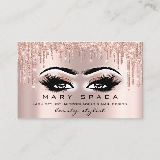 Makeup Eyebrows Lashes Roze Rose Spark Eyes1 Visitekaartje (Voorkant)