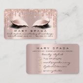 Makeup Eyebrows Lashes Roze Sociale Media Visitekaartje (Voorkant / Achterkant)