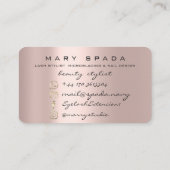Makeup Eyebrows Lashes Roze Sociale Media Visitekaartje (Achterkant)