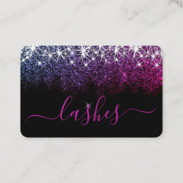 Makeup Eyelash Artis Luminous Pink Paars Glitter Visitekaartje