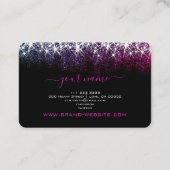 Makeup Eyelash Artis Luminous Pink Paars Glitter Visitekaartje (Achterkant)