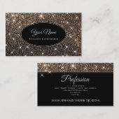 Makeup Eyelash Artist Luminous Gold Glitter Stars Visitekaartje (Voorkant / Achterkant)