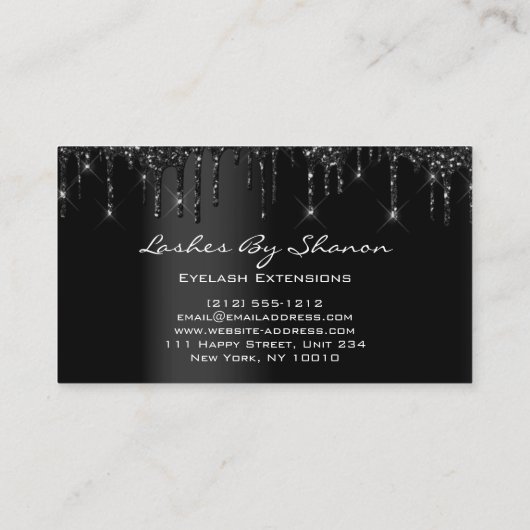 Makeup Eyelash Black Drift Professional Berry Visitekaartje (Achterkant)