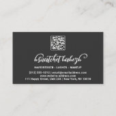 Makeup Eyelash Brows Microblading QR Code Gold Visitekaartje (Achterkant)