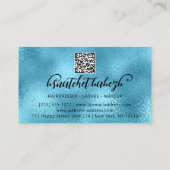 Makeup Eyelash Brows QRCode Logo Glam Visitekaartje (Achterkant)