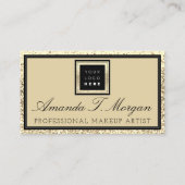 Makeup Eyelash Event Planner Logo Gold Modern Visitekaartje (Voorkant)